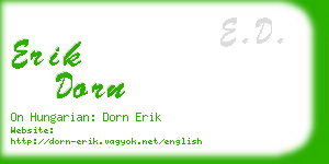 erik dorn business card